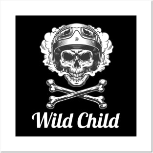 Wild Child / Vintage Skull Style Posters and Art